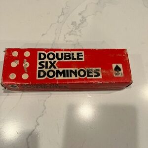 Vintage 1979 Hoyle Wooden Double Six Dominoes